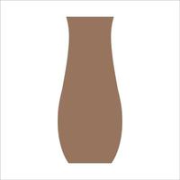Vector illustration of modern ceramic vase. Single element in trendy boho style isolated on white background