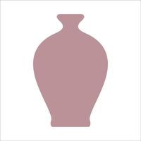 Vector illustration of modern ceramic vase. Single element in trendy boho style isolated on white background