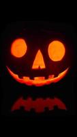 Jack O Lantern glowing in the dark for a perfect Halloween video