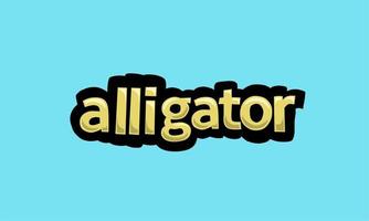 ALLIGATOR writing vector design on a blue background