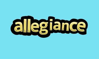 ALLEGIANCE writing vector design on a blue background