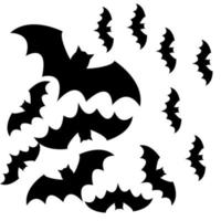 Halloween Ideas and Decorations - Flying Paper Bats on a white background vector