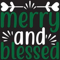 Merry and blessed vector