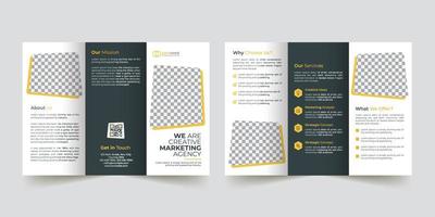 Corporate tri-fold brochure template design vector