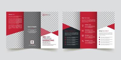 Creative Modern Corporate Tri-Fold Brochure Template Design vector