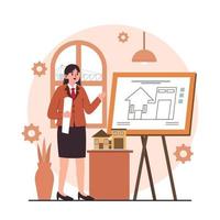 Architect Designing Buildings vector