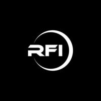 diseño de logotipo de letra rfi en ilustrador. logotipo vectorial, diseños de caligrafía para logotipo, afiche, invitación, etc. vector