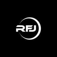 RFJ letter logo design in illustrator. Vector logo, calligraphy designs for logo, Poster, Invitation, etc.