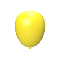 Yellow balloon. 3d render png