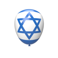 Israel balloon. 3d render png