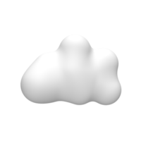 Cartoon-Wolken. 3D-Rendering png