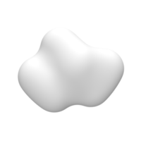 Cartoon clouds. 3d render png