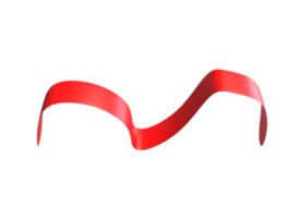 Red ribbons. 3d render png