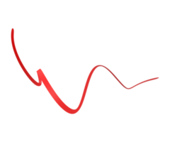 rote Bänder. 3D-Rendering png