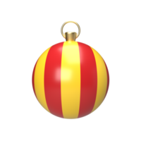 enfeite de bola de natal. renderização 3D png