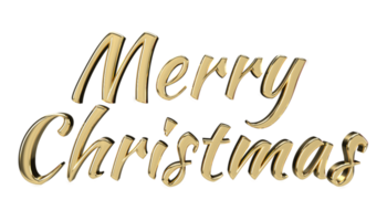 Merry Christmas gold lettering png