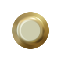 vuoto oro etichette e distintivo. 3d rendere png