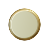 blank gold labels and badge. 3d render png