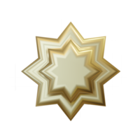 blank gold labels and badge. 3d render png