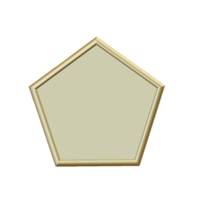 rótulos de ouro em branco e distintivo. renderização 3D png