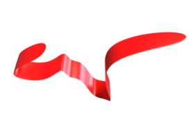 Red ribbons. 3d render png