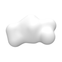 Cartoon-Wolken. 3D-Rendering png