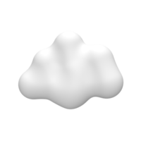 Cartoon-Wolken. 3D-Rendering png