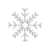 snow crystal. 3d render png