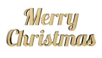 Merry Christmas gold lettering png