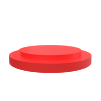 Modern red round podium. 3d render png