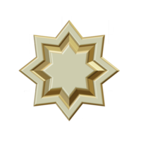 blank gold labels and badge. 3d render png