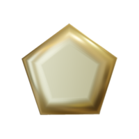 blank gold labels and badge. 3d render png