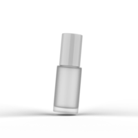 Frosted Glass Cosmetic Bottle 3D Rendering png