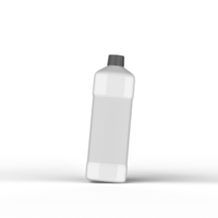 representación 3d de botella de plástico mate png