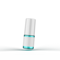 Glass Cosmetic Foundation Bottle 3D Rendering png