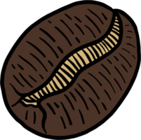 simplicity coffee bean freehand drawing flat design. png