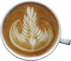 isolierte kaffee latte draufsicht in einem becher. png