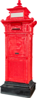 isolated red post box png