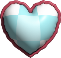 estetico carino 3d dama scacchiera cuore forma png