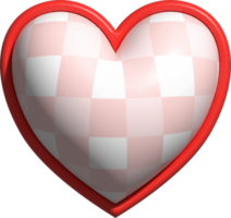 estetico carino 3d dama scacchiera cuore forma png