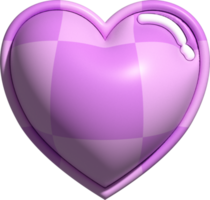 estetico carino 3d dama scacchiera cuore forma png
