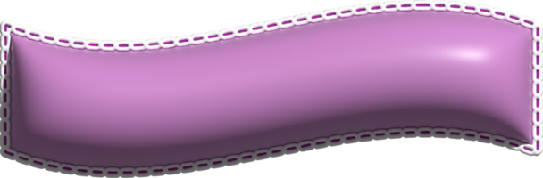 jolie décoration d'étiquette de ruban de bannière d'étiquette pastel 3d png