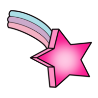 The pink shooting star png