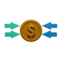 3d transfer icon, suitable for additional elements in financial templates, posters and banner designs png