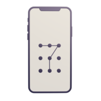 phone password 3d icon, suitable for additional elements in the design of templates, posters and banners png