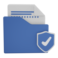 document file with padlock 3d icon, suitable for additional elements in the design of templates, posters and banners png