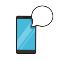 Smartphone mit Bubble-Chat-Symbol png