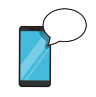 Smartphone mit Bubble-Chat-Symbol png