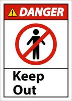 Danger Area Keep Out Sign On White Background vector