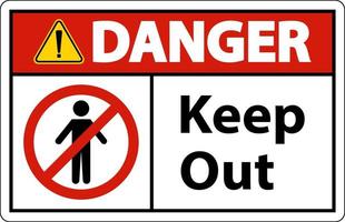 Danger Area Keep Out Sign On White Background vector